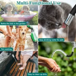 ZOLGINAH Prolunga Rubinetto Flessibile A 360° - Per Bagno Ed Esterno, Cucina, Nera, Con Attacco A Baionetta (spirale Interna 25mm X Spirale Esterna 3/4"), Lunghezza Totale 50cm -Wenko Negozio 71128834 3