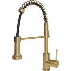 Rubinetto Plimo Con Doccetta In Oro Spazzolato