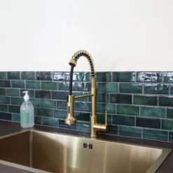 Rubinetto Plimo Con Doccetta In Oro Spazzolato -Wenko Negozio 71408679 4