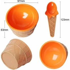Set Di 6 Ciotole Da Dessert Per Gelato E Cucchiai Abbinati - Plastica - Simpatici Colori Assortiti - Design In Rilievo 8 Set Di 6 Ciotole Da Dessert Per Gelato E Cucchiai Abbinati - Plastica - Simpatici Colori Assortiti - Design In Rilievo -Wenko Negozio 71884681 4