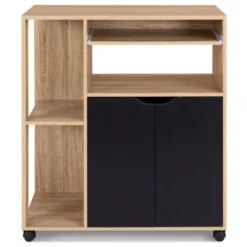Credenza COSI Legno Di Faggio E Ante Nere L.76 CM -Wenko Negozio 71919121 3