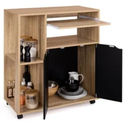 Credenza COSI Legno Di Faggio E Ante Nere L.76 CM -Wenko Negozio 71919121 4