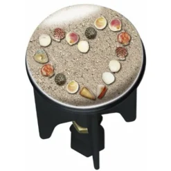 WENKO Tappo Di Lavabo Pluggy® Heartbeach - Per Tutti Gli Scarichi Commerciali, Plastica, 3.9 X 6.5 X 3.9 Cm, Multicolore