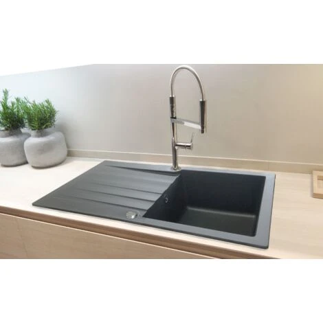 Sierra Lavello A 1 Vasca E 1 Scarico In Resina Nera 5 Sierra Lavello A 1 Vasca E 1 Scarico In Resina Nera - immagine 5