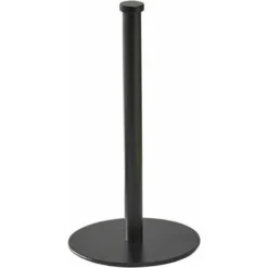 Portarotolo Di Carta Assorbente Da Pavimento In Acciaio Inossidabile Premium - Nero - Per Rotolo Da Cucina - Distributore Di Asciugamani Di Carta Classico E Alla Moda