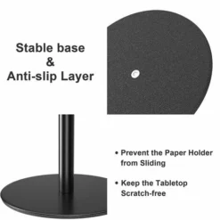 Portarotolo Di Carta Assorbente Da Pavimento In Acciaio Inossidabile Premium - Nero - Per Rotolo Da Cucina - Distributore Di Asciugamani Di Carta Classico E Alla Moda -Wenko Negozio 72179928 3