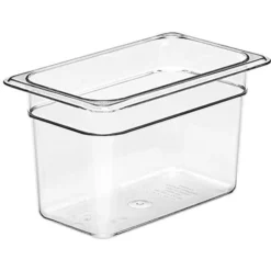 CAMBRO - CONTENITORE PER ALIMENTI FOOD PANS IN POLICARBONATO TRASPARENTE - FORMA RETTANGOLARE ALTA - 1/4 150MM