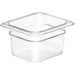 CAMBRO - CONTENITORE PER ALIMENTI FOOD PANS IN POLICARBONATO TRASPARENTE - FORMA RETTANGOLARE - 1/6x4 100MM