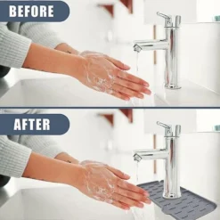 Rubinetto In Silicone Maniglia Raccogligocce Rubinetto In Silicone Paraspruzzi Per Lavello, Rubinetto Per Lavello Tappetino Grigio -Wenko Negozio 72553595 4