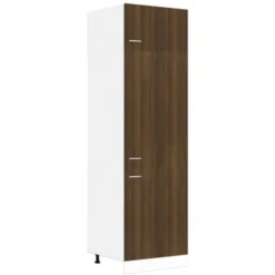 Armadio Per Frigo Rovere Marrone 60x57x207 Cm Legno Multistrato VidaXL