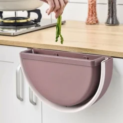 Pattumiera Pieghevole A Parete Sospesa, Pattumiera Pieghevole Per Alimenti Da Cucina