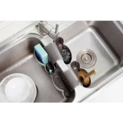 Portasapone Portaspugne Portaspugne Per Lavello, Rubinetto A Sella In Plastica -Wenko Negozio 73332685 4