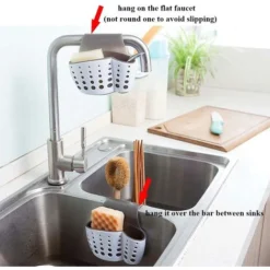 Portasapone Portaspugne Portaspugne Per Lavello, Rubinetto A Sella In Plastica -Wenko Negozio 73332685 5