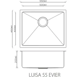Luisa Lavello A Vasca Singola 55x45 Gun Metal 7 Luisa Lavello A Vasca Singola 55x45 Gun Metal -Wenko Negozio 74886759 3