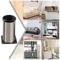 Gambe Per Mobili In Acciaio Inox Regolabili 5x15cm 4 Pezzi FUIENKO -Wenko Negozio 75805639 4