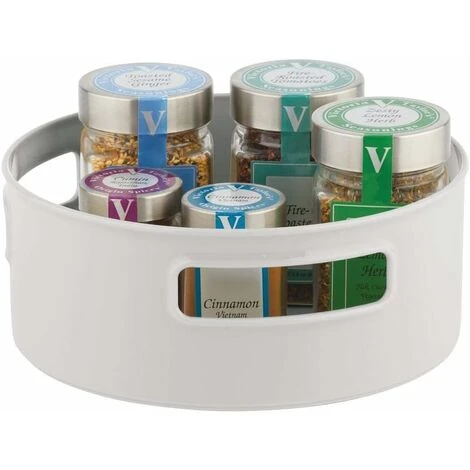 Giradischi In Plastica Per Spezie, Cibo, Ecc. – Pratico Accessorio Per Riporre Gli Armadi – Giostra Da Cucina In Plastica – Grigio Chiaro 2 Giradischi In Plastica Per Spezie, Cibo, Ecc. – Pratico Accessorio Per Riporre Gli Armadi – Giostra Da Cucina In Plastica – Grigio Chiaro - immagine 2