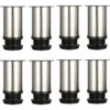 Set Di 8 Gambe Per Mobili, Gambe Per Mobili Con Gambe Regolabili, Metallo Cromato, Altezza Regolabile (totale: 80-95 Mm)