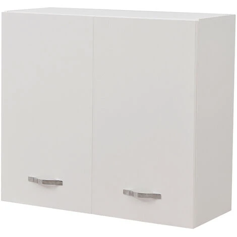 Pensile Da Cucina Armadio Sospeso Da Parete Con Doppia Anta Colore Bianco 1 Pensile Da Cucina Armadio Sospeso Da Parete Con Doppia Anta Colore Bianco