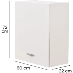 Pensile Da Cucina Armadio Sospeso Da Parete Con Anta Singola Colore Bianco -Wenko Negozio 76150673 4