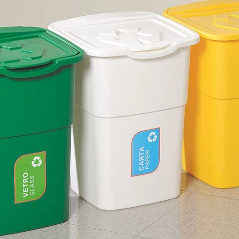 Pattumiera Eco 3 Pezzi Per Raccolta Differenziata 3 Pattumiera Eco 3 Pezzi Per Raccolta Differenziata - immagine 3