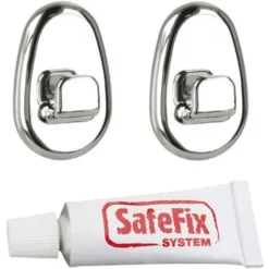 METALTEX - SET 2 GANCI ORBIT CROMATI SAFE-FIX