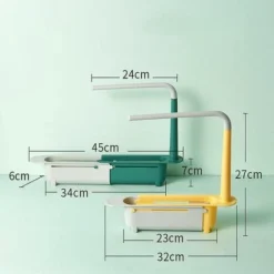 Scaffale Per Lavello Telescopico Lavelli Da Cucina Organizer Porta Sapone Spugna Per Asciugamano (verde) -Wenko Negozio 76874095 5