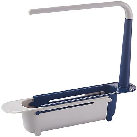 Scaffale Telescopico Lavello Da Cucina Organizer Porta Spugna Per Sapone Asciugamano (blu) 1 Scaffale Telescopico Lavello Da Cucina Organizer Porta Spugna Per Sapone Asciugamano (blu)