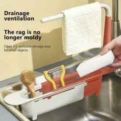 Scaffale Telescopico Lavello Da Cucina Organizer Porta Spugna Per Sapone Asciugamano (blu) 7 Scaffale Telescopico Lavello Da Cucina Organizer Porta Spugna Per Sapone Asciugamano (blu) -Wenko Negozio 76874150 3