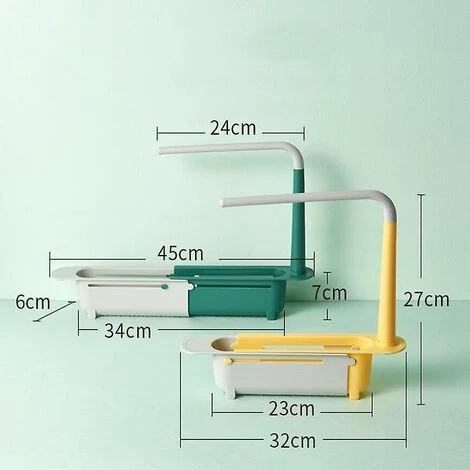 Scaffale Telescopico Lavello Da Cucina Organizer Porta Spugna Per Sapone Asciugamano (blu) 5 Scaffale Telescopico Lavello Da Cucina Organizer Porta Spugna Per Sapone Asciugamano (blu) - immagine 5