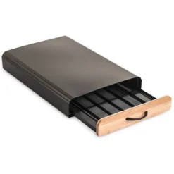 Cassetto Contenitore Porta Capsule Cialde Estraibile In Metallo E Bambù 36 Posti -Wenko Negozio 77337808 3