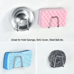 Portaspugna Per Lavello Da Cucina Contenitore Per Lavello Adhensive Per Accessori Da Cucina Resistente Alla Ruggine Acciaio Inossidabile 304 -Wenko Negozio 77493068 3