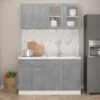 Nova Set Da 4 Mobili Da Cucina Con Pensili Disponibile In Vari Colori Design Moderno Colore : Grigio Cemento