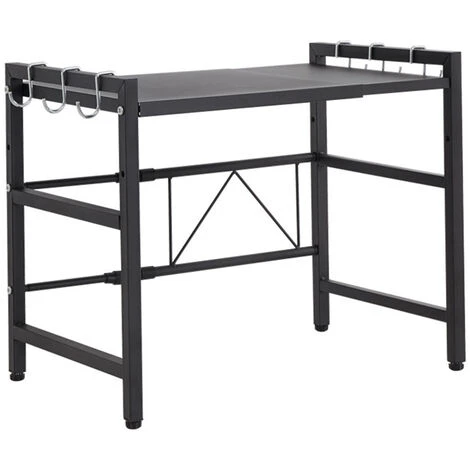 Estensibile Mensola Microonde Scaffale Da Cucina Cremagliera Del Forno Ripiano Salvaspazio Cucina Rack Portapiatti Da Cucina Scaffale Per Forno Supporto Per Spezie Con Ganci Nero 1 Estensibile Mensola Microonde Scaffale Da Cucina Cremagliera Del Forno Ripiano Salvaspazio Cucina Rack Portapiatti Da Cucina Scaffale Per Forno Supporto Per Spezie Con Ganci Nero