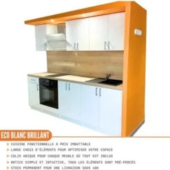 Base Cucina Eco Bianco Lucido 1 Anta L 30 Cm -Wenko Negozio 78206236 3