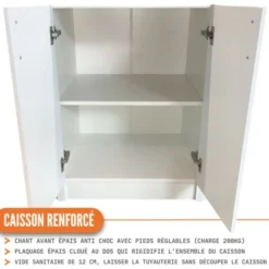 Base Cucina Eco Bianco Lucido 1 Anta L 30 Cm -Wenko Negozio 78206236 5