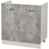 Mobile Sottolavello Cucina Componibile Mobiletto Colore Grigio Cemento 2 Ante