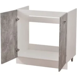 Mobile Sottolavello Cucina Componibile Mobiletto Colore Grigio Cemento 2 Ante -Wenko Negozio 78324904 4