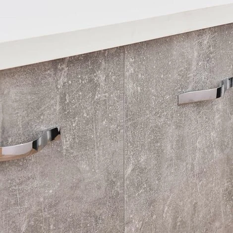 Mobile Base Per Cucina Componibile Colore Grigio Cemento Con 2 Ante 2 Scomparti 3 Mobile Base Per Cucina Componibile Colore Grigio Cemento Con 2 Ante 2 Scomparti - immagine 3