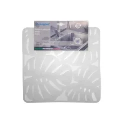 TAPPETO LAVELLO 32X32CM FOGLIE TRASPARENTE