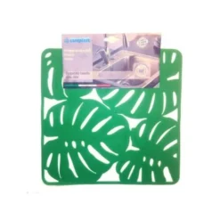 TAPPETO LAVELLO 32X32CM FOGLIE VERDE