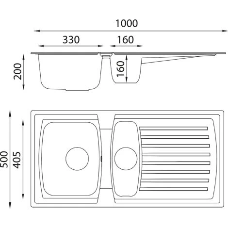 Respekta ALINEO100 - Lavandino, Nero , 100 Cm 2 Respekta ALINEO100 - Lavandino, Nero , 100 Cm - immagine 2