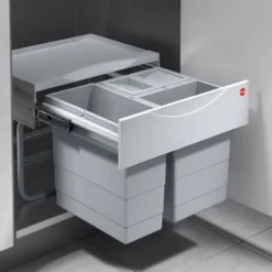 Hailo 3644731 Pattumiera TR Swing 50.3/29 da 500 mm Di Larghezza Per Armadi Con Porta Girevole