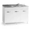 Sottolavello Per Cucina 3 Ante Bianco Reversibile Cm 120x50xH 85