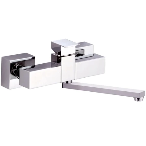 Rubinetto Lavello A Muro Con Canna Girevole - Serie Skyline 1 Rubinetto Lavello A Muro Con Canna Girevole - Serie Skyline