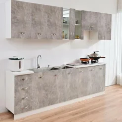 Pensile Da Cucina Scolapiatti Sistema Raccogligocce Mobile Colore Grigio Cemento -Wenko Negozio 80328160 5