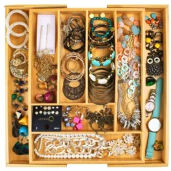 DYHF Portaposate In Bambù Estensibile, Porta Posate In Bambù, Portaposate Da Cassetto In Bambù 43-50x45x5cm -Wenko Negozio 80412020 3