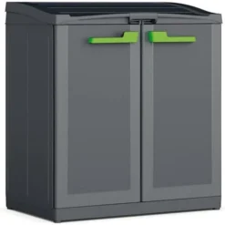 KETER MOBY Pattumiera Raccolta Differenziata 3 Posti Armadio Resina Per Rifiuti 90X55X100h Cm