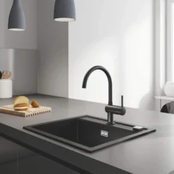 Grohe Minta Miscelatore Monocomando Da Cucina Con Collo Di Cigno Girevole A 360°, Nero (32917KS0) -Wenko Negozio 81498047 3