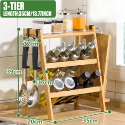 Portaspezie In Bambù Portaspezie Per Cucina Bagno