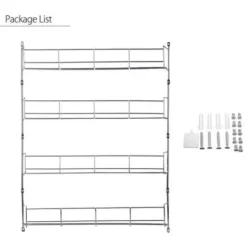None Organizer Portaspezie Autoadesivo Comodi Contenitori Spezie Da Cucina A 4 Ripiani Porta Spezie Da Appendere Metallo -Wenko Negozio 81947174 4